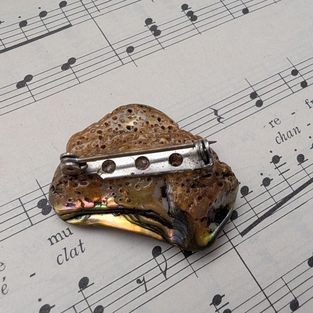 Iridescent Abalone Shell Brooch - Picture 4 of 11